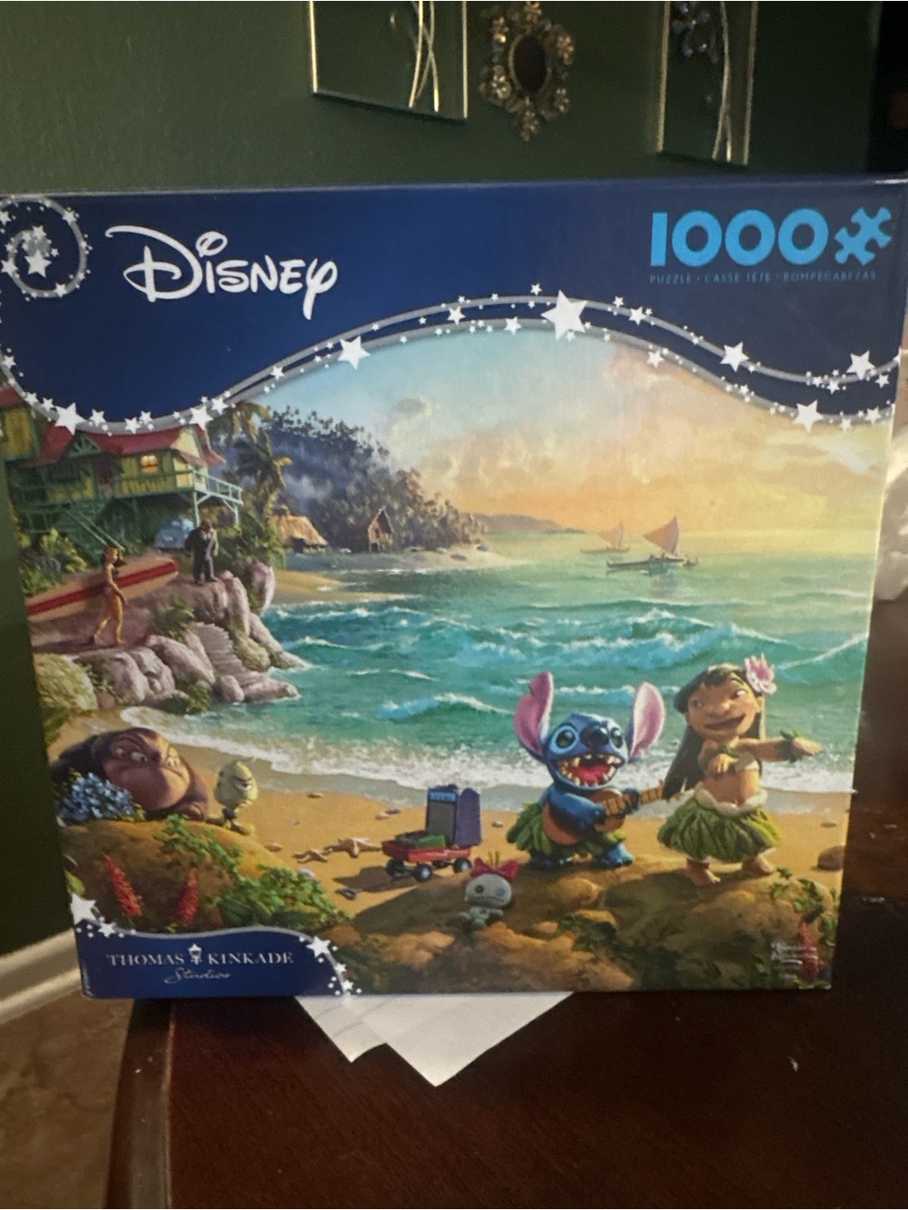 Disney Lilo & Stitch Tropical Beach Puzzle - Blue, Green, Tan